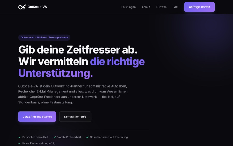 Website für einen B2B-Dienstleister
